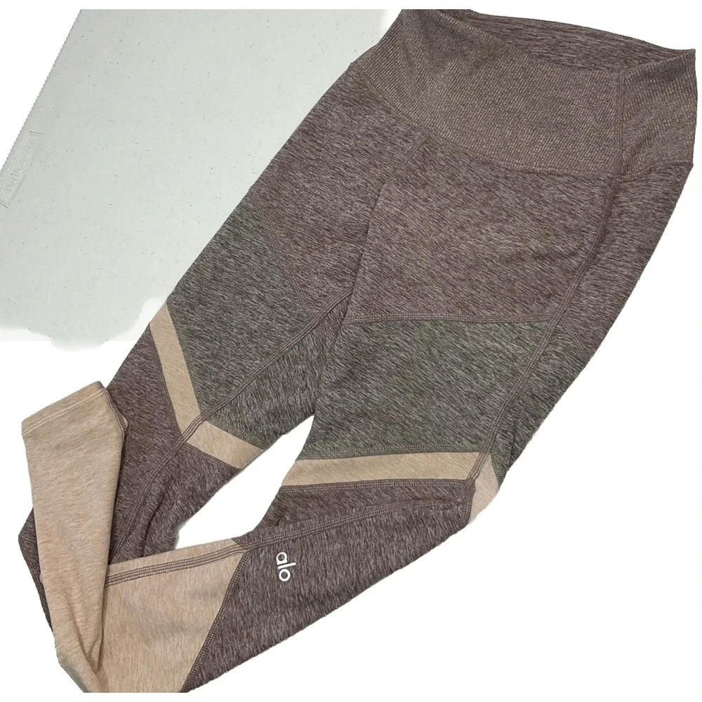 ALO Yoga Leggings Women 2XS High-Waist Pants Alosoft Sheila Smoky Quartz Pink